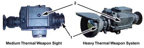 Figure 2-34. HTWS and MTWS models of the thermal weapon sight.