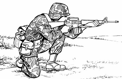 Figure 7-3. Kneeling unsupported firing position.